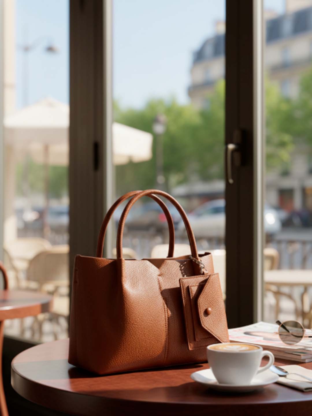 Luckcus Seam Detailing Soft Structured Tote