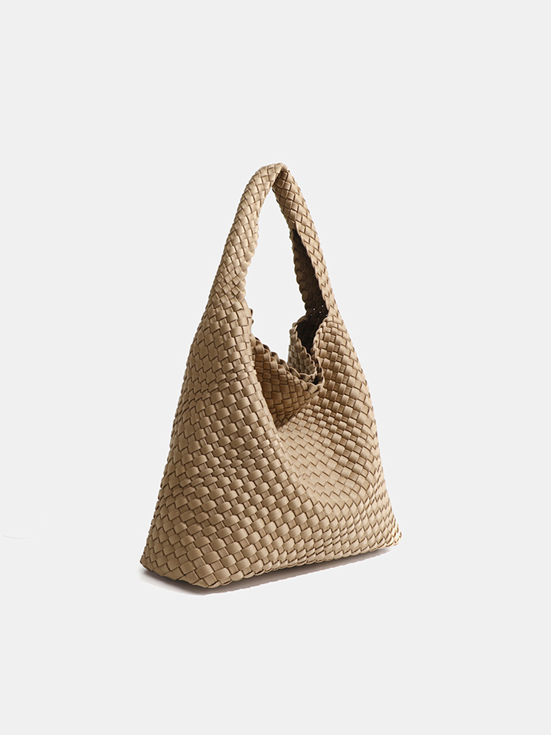 Luckcus Mini Woven Hobo Handheld Mini Bag in Effortless Drape
