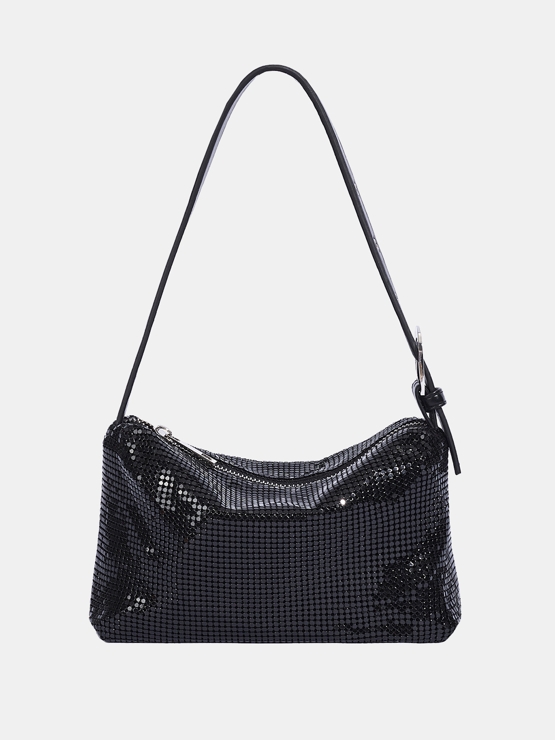 Luckcus Disco Mesh Buckle Clutch Shoulder Bag