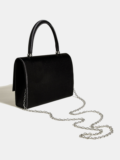 Luckcus Bow Crystal Top-Handle Clutch