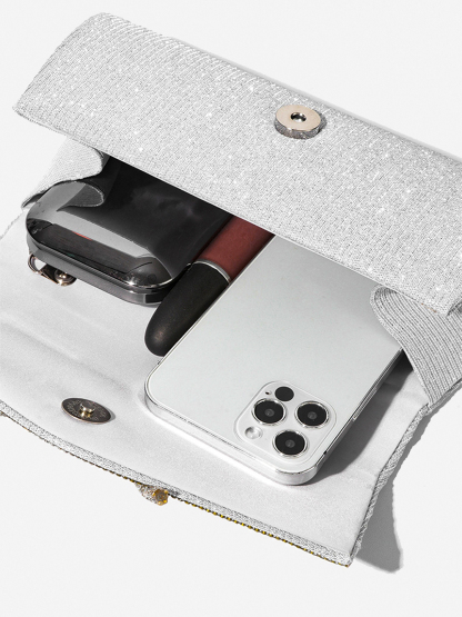 Luckcus Crystal Bow Elegance Clutch