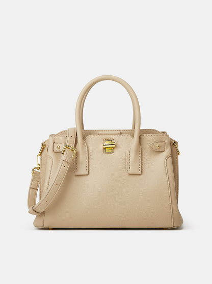 Luckcus Structured Leather East-West Tote