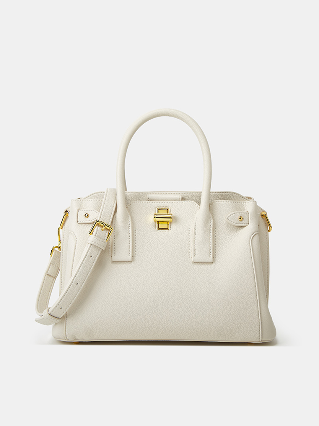 Luckcus Structured Leather East-West Tote