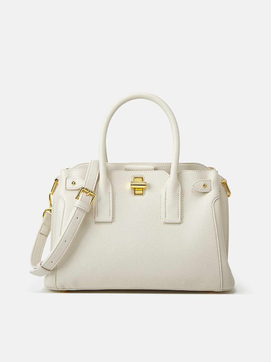Luckcus Structured Leather East-West Tote