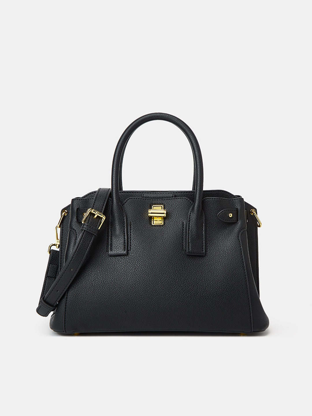 Luckcus Structured Leather East-West Tote