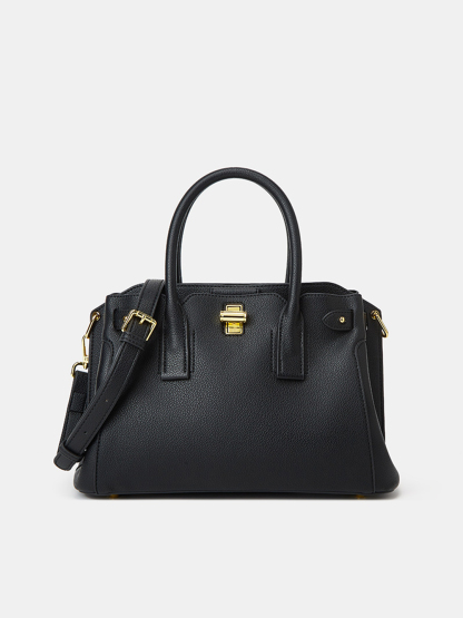 Luckcus Structured Leather East-West Tote