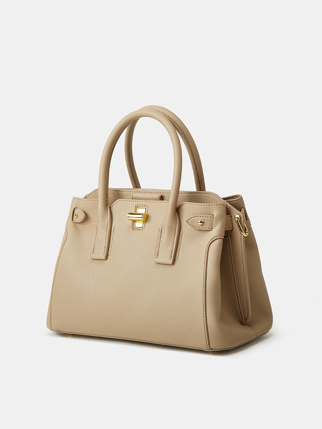Luckcus Structured Leather East-West Tote