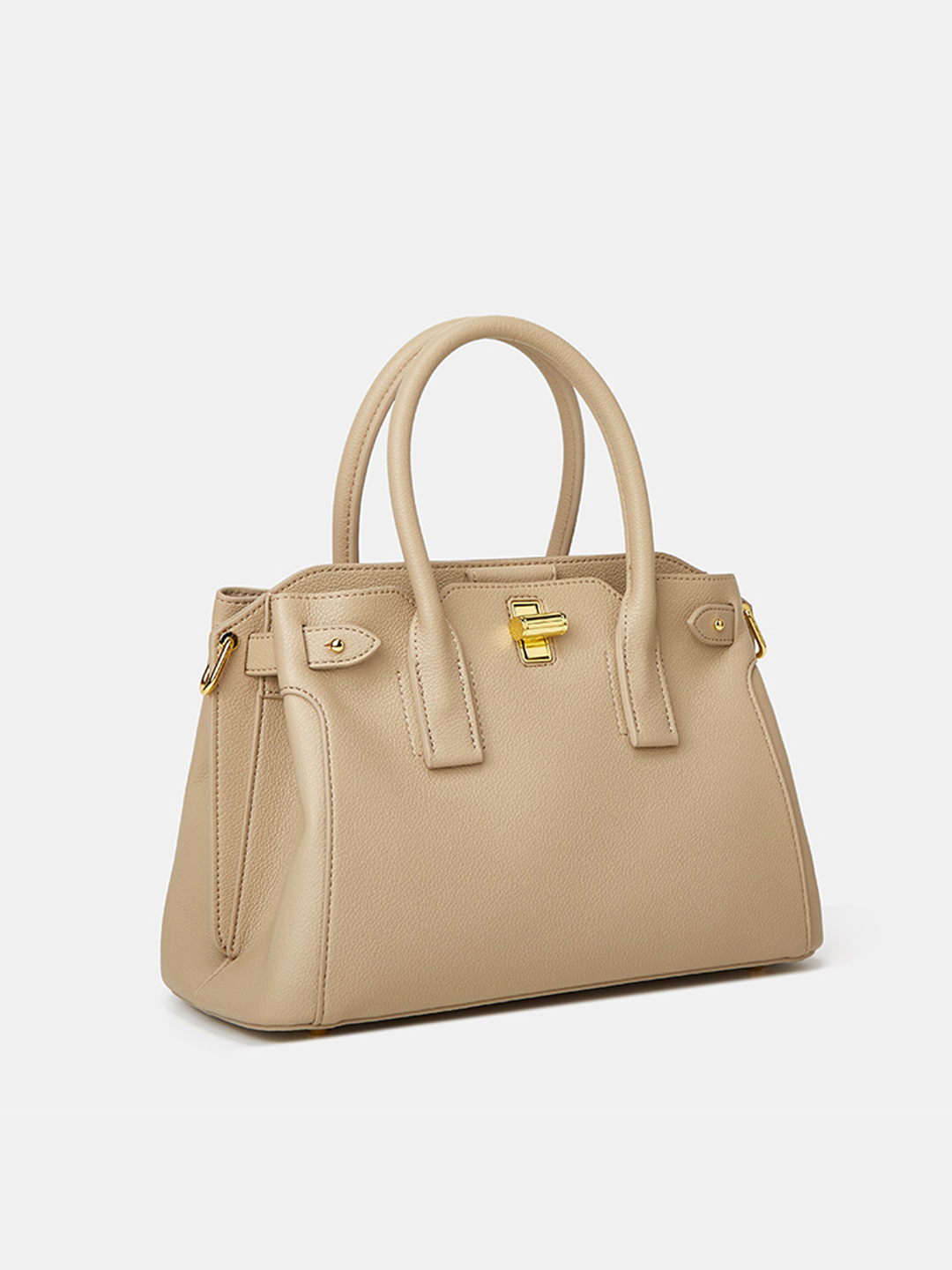 Luckcus Structured Leather East-West Tote