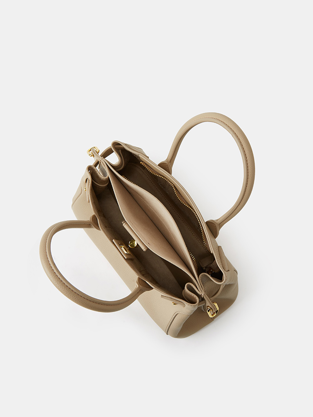 Luckcus Structured Leather East-West Tote