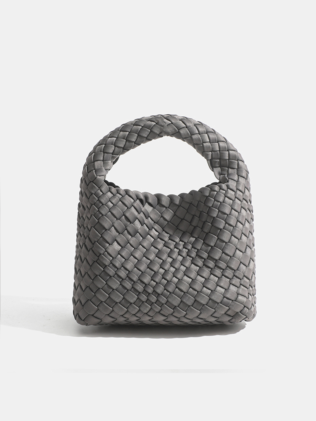 Luckcus Petite Handwoven Handle Handheld Mini Bag with Fluid Harmony