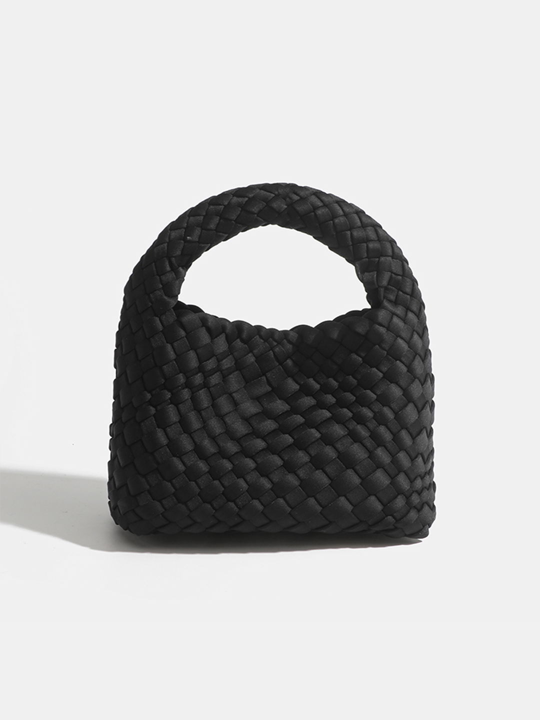 Luckcus Petite Handwoven Handle Handheld Mini Bag with Fluid Harmony