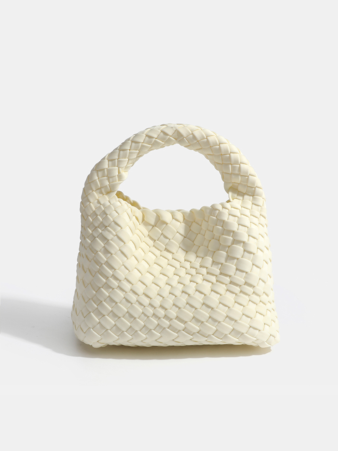 Luckcus Petite Handwoven Handle Handheld Mini Bag with Fluid Harmony