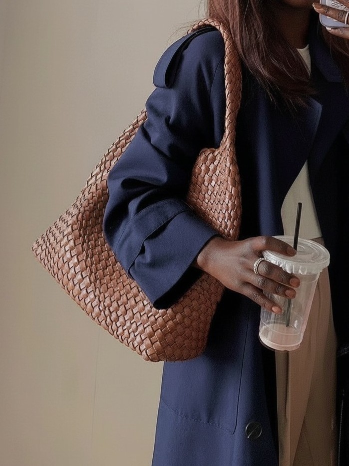 Luckcus Slouch Woven Tote Bag Featuring Artisanal Grace