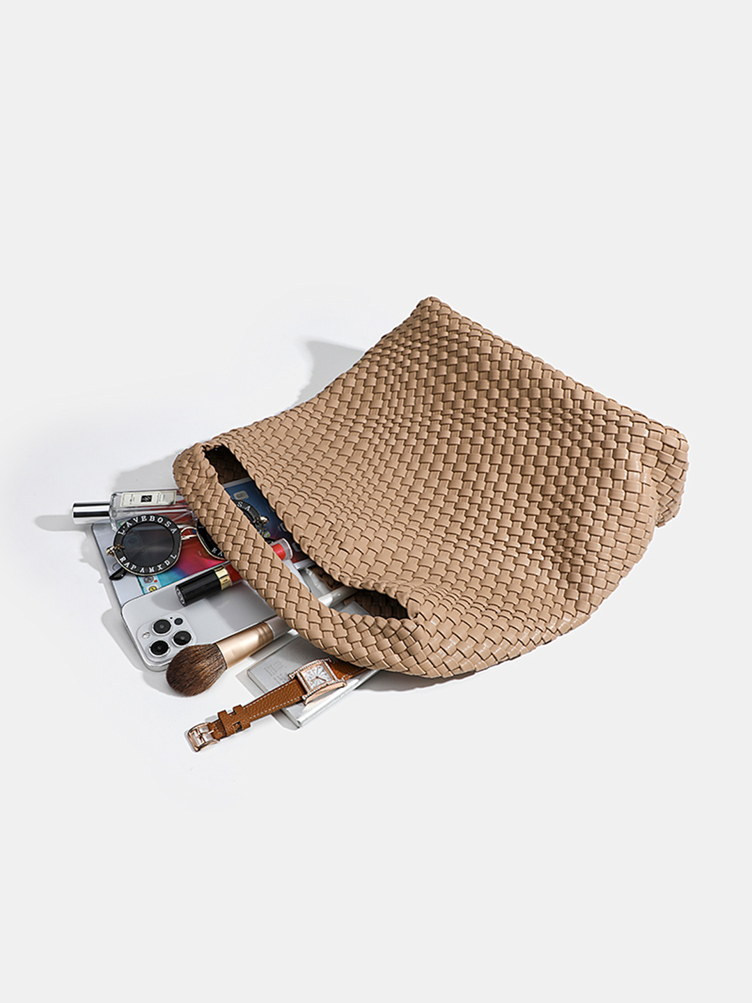 Luckcus Slouch Woven Tote Bag Featuring Artisanal Grace