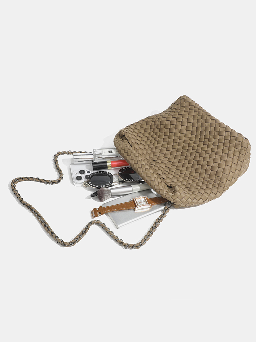 Luckcus Mini Woven Handheld Mini Bag in Delicate Grace