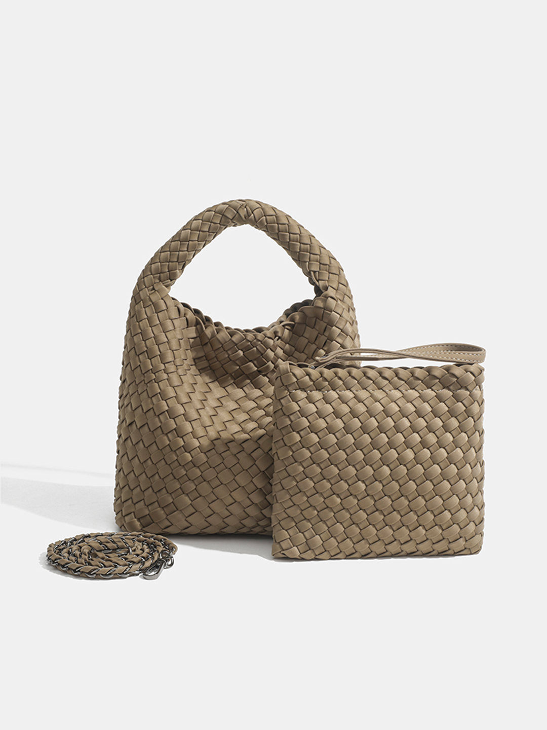Luckcus Mini Woven Handheld Mini Bag in Delicate Grace