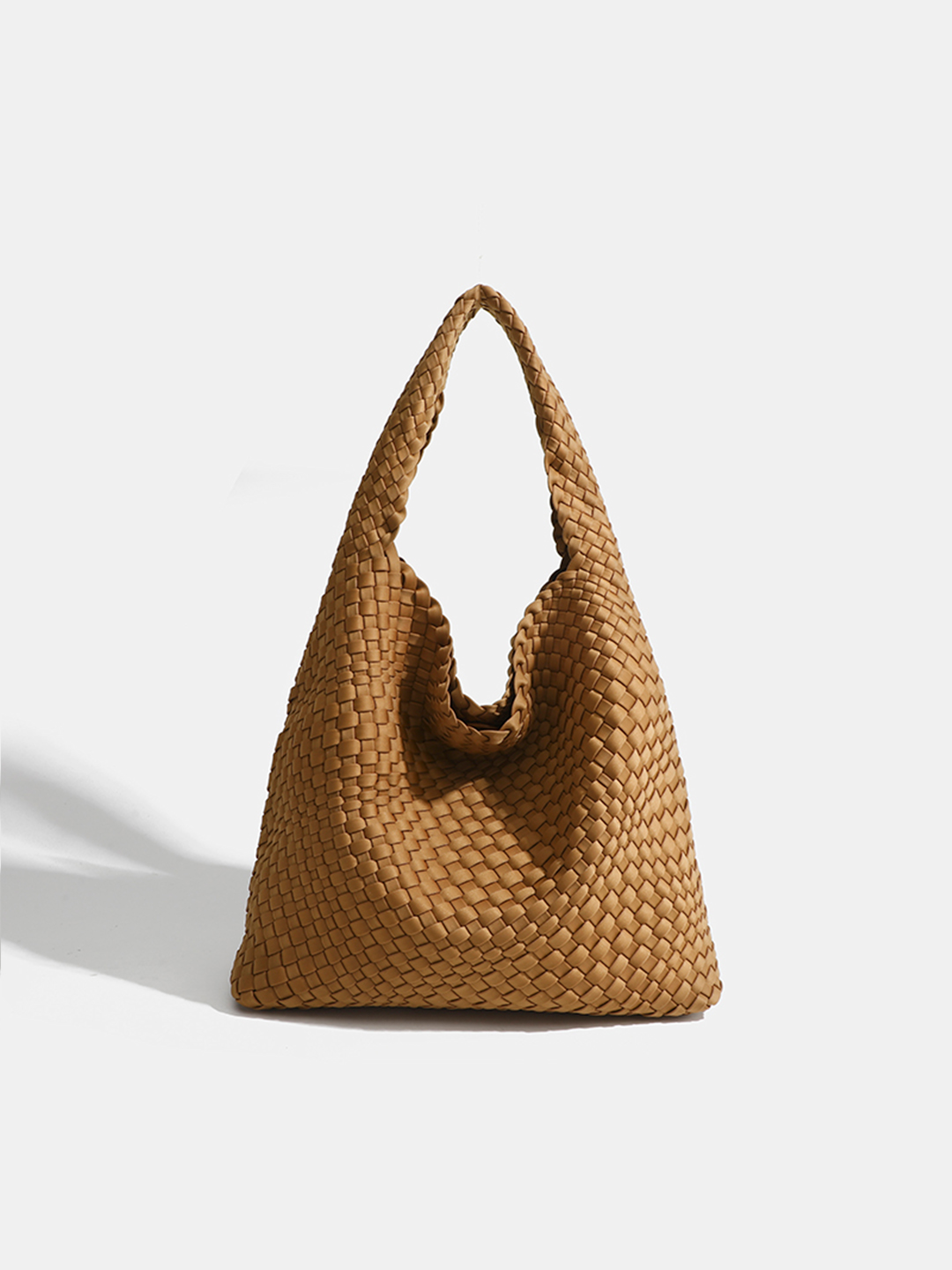 Luckcus Mini Woven Hobo Handheld Mini Bag in Effortless Drape