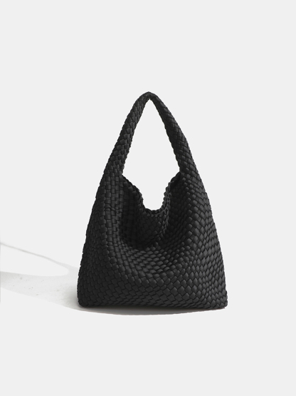Luckcus Mini Woven Hobo Handheld Mini Bag in Effortless Drape
