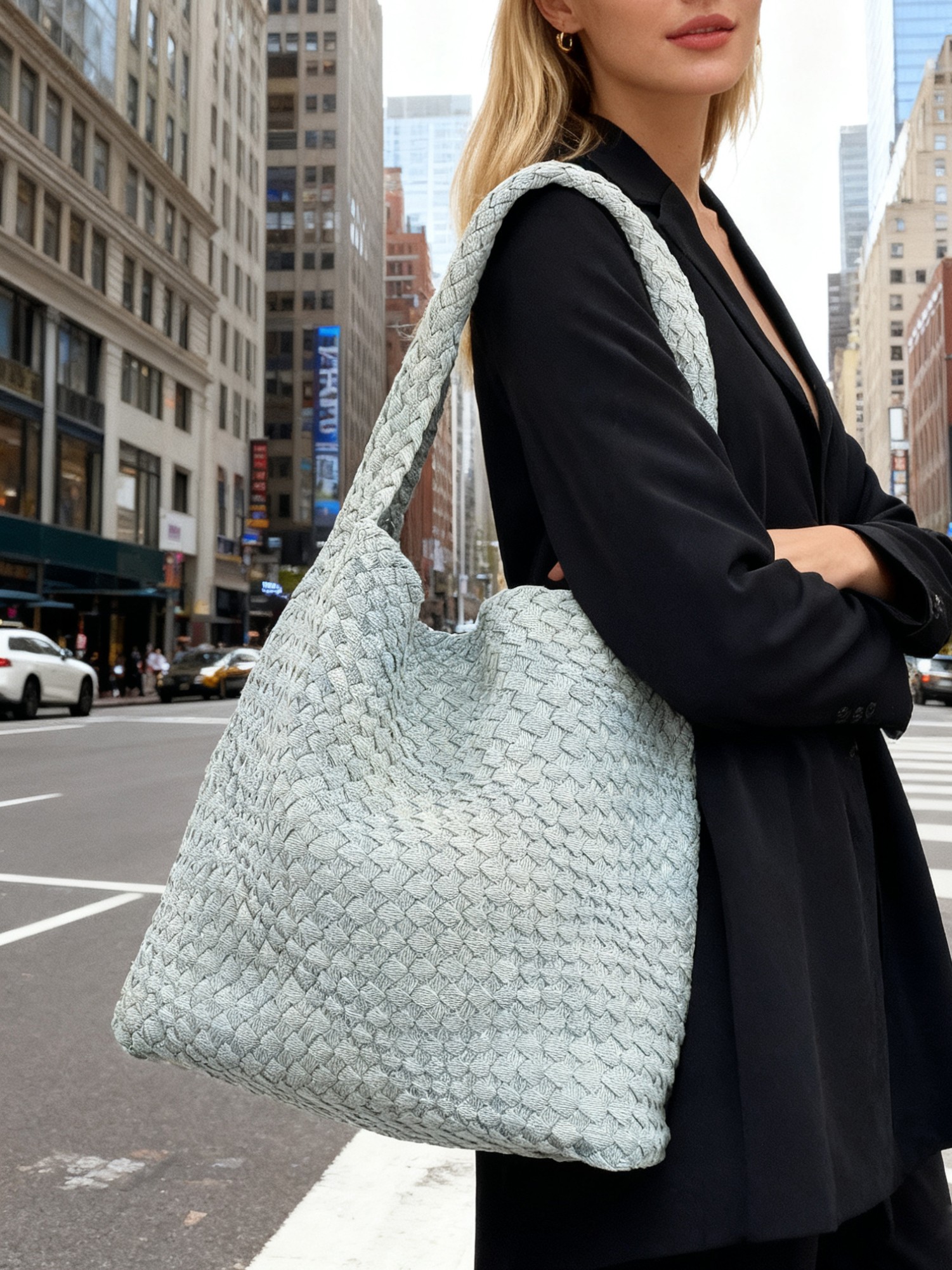 Luckcus Denim Roomy Tote