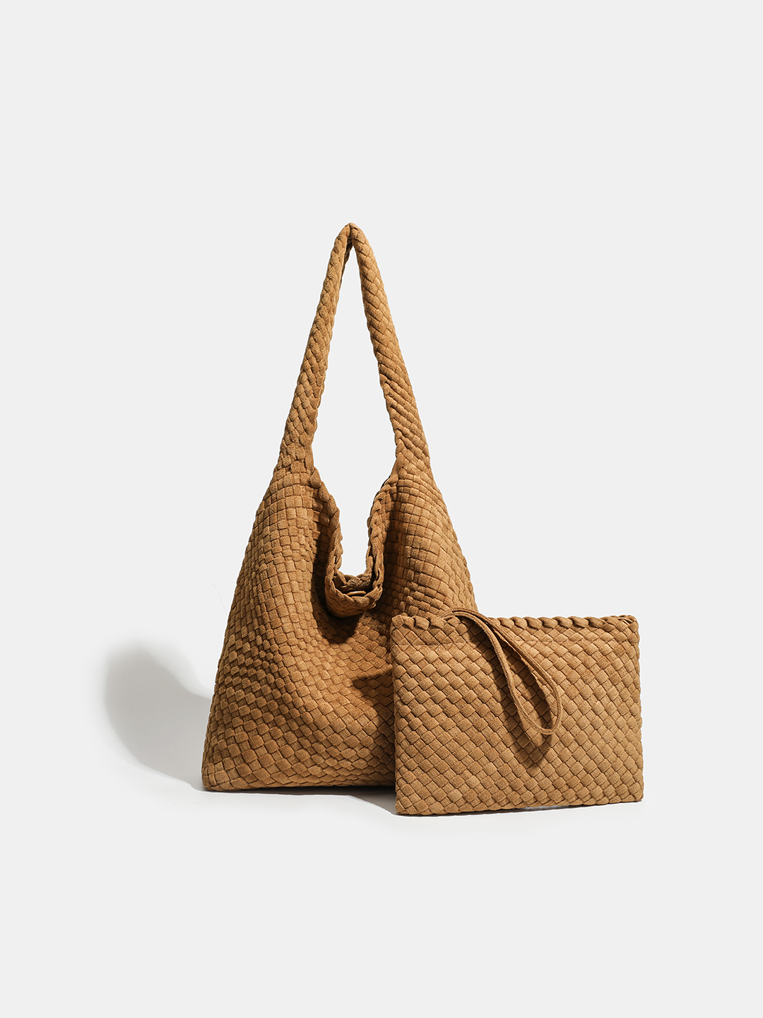 Luckcus Romantic Velvet Puffy Woven Mini Tote