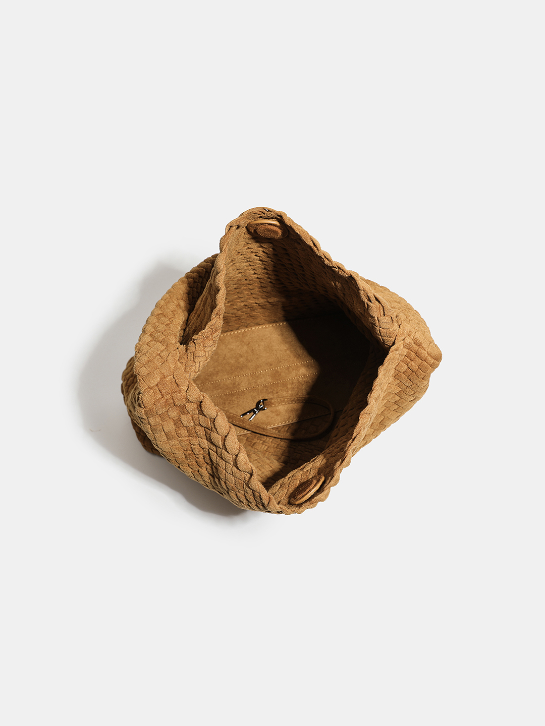 Luckcus Romantic Velvet Puffy Woven Mini Tote