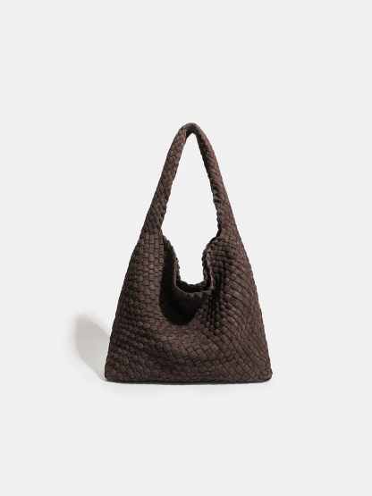 Luckcus Romantic Velvet Puffy Woven Mini Tote
