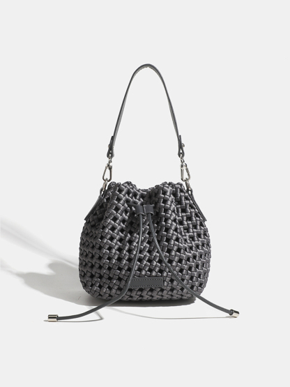 Luckcus Small Intricate Cinch Handheld Mini Bag in Subtle Opulence
