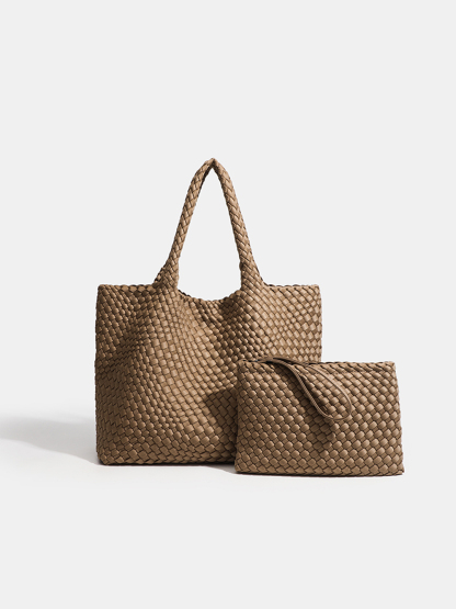 Luckcus Roomy Handwoven Shoulder Bag with Timeless Capacity