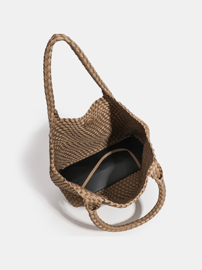 Luckcus Roomy Handwoven Shoulder Bag with Timeless Capacity