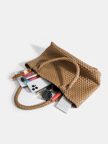 Luckcus Roomy Handwoven Shoulder Bag with Timeless Capacity