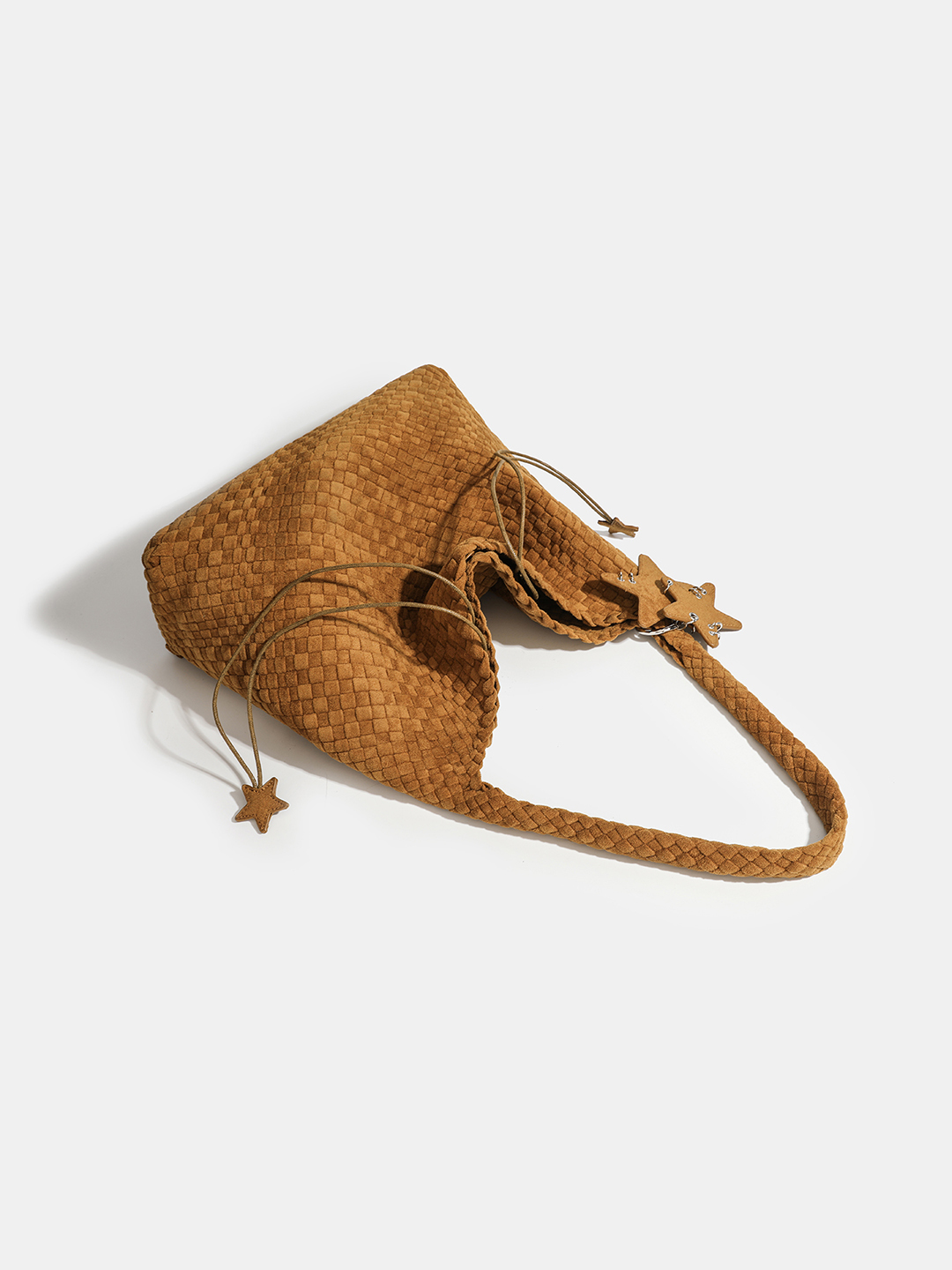 Luckcus Handwoven Velvety Slouch Shoulder Bag