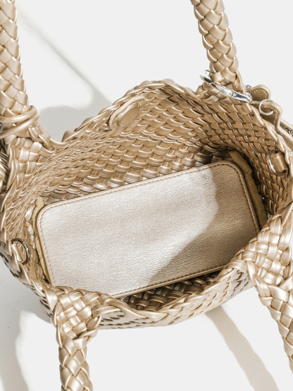 Luckcus Handwoven Chic Mini Tote