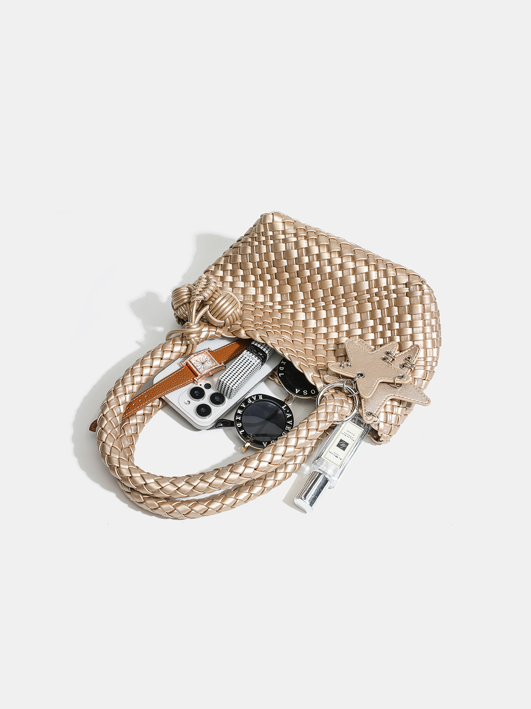 Luckcus Handwoven Chic Mini Tote