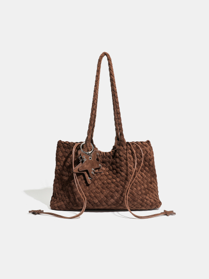 Luckcus Minimalist Velvety Flat-Bottom Bag