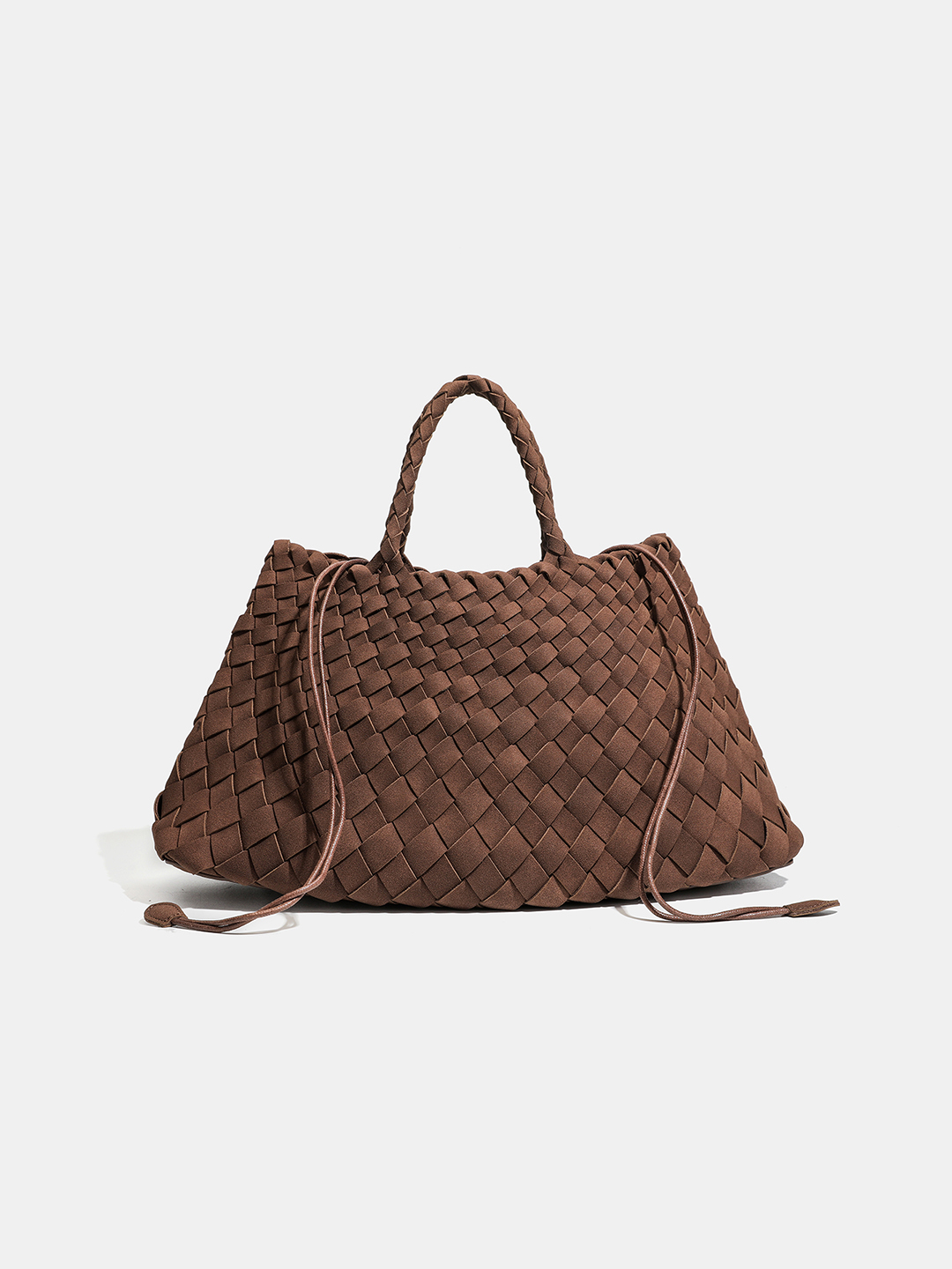 Luckcus Handwoven Drawstring Trapezoid Tote