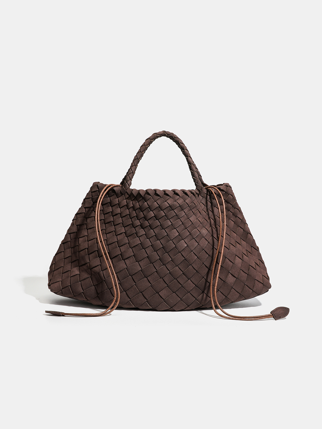 Luckcus Handwoven Drawstring Trapezoid Tote