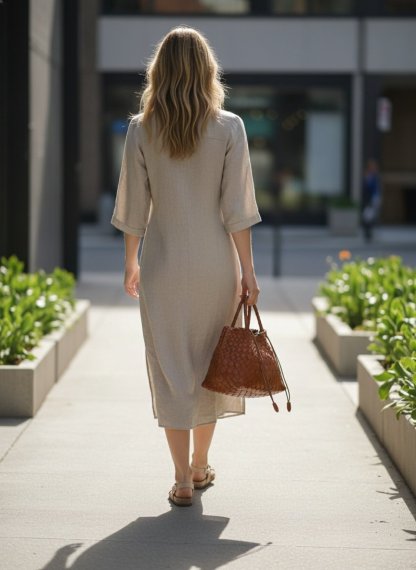 Luckcus Elegant Handcrafted Trapezoid Tote