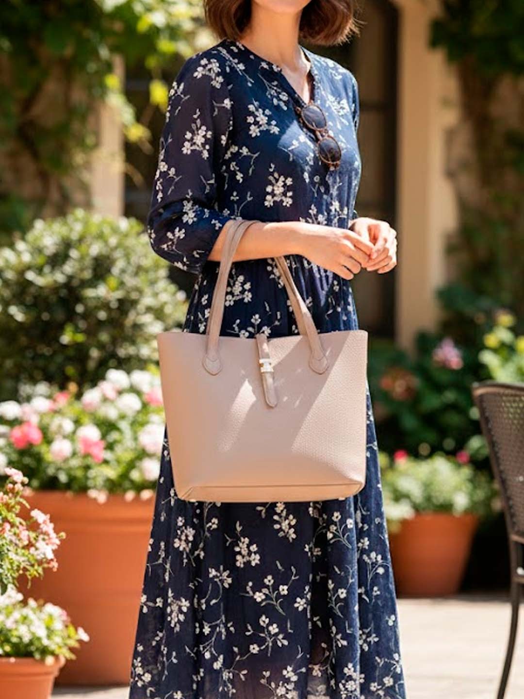 Luckcus Harper Minimalist Leather Tote