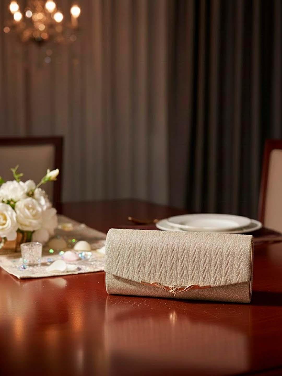 Luckcus Enchanted Bloom Glitter Clutch