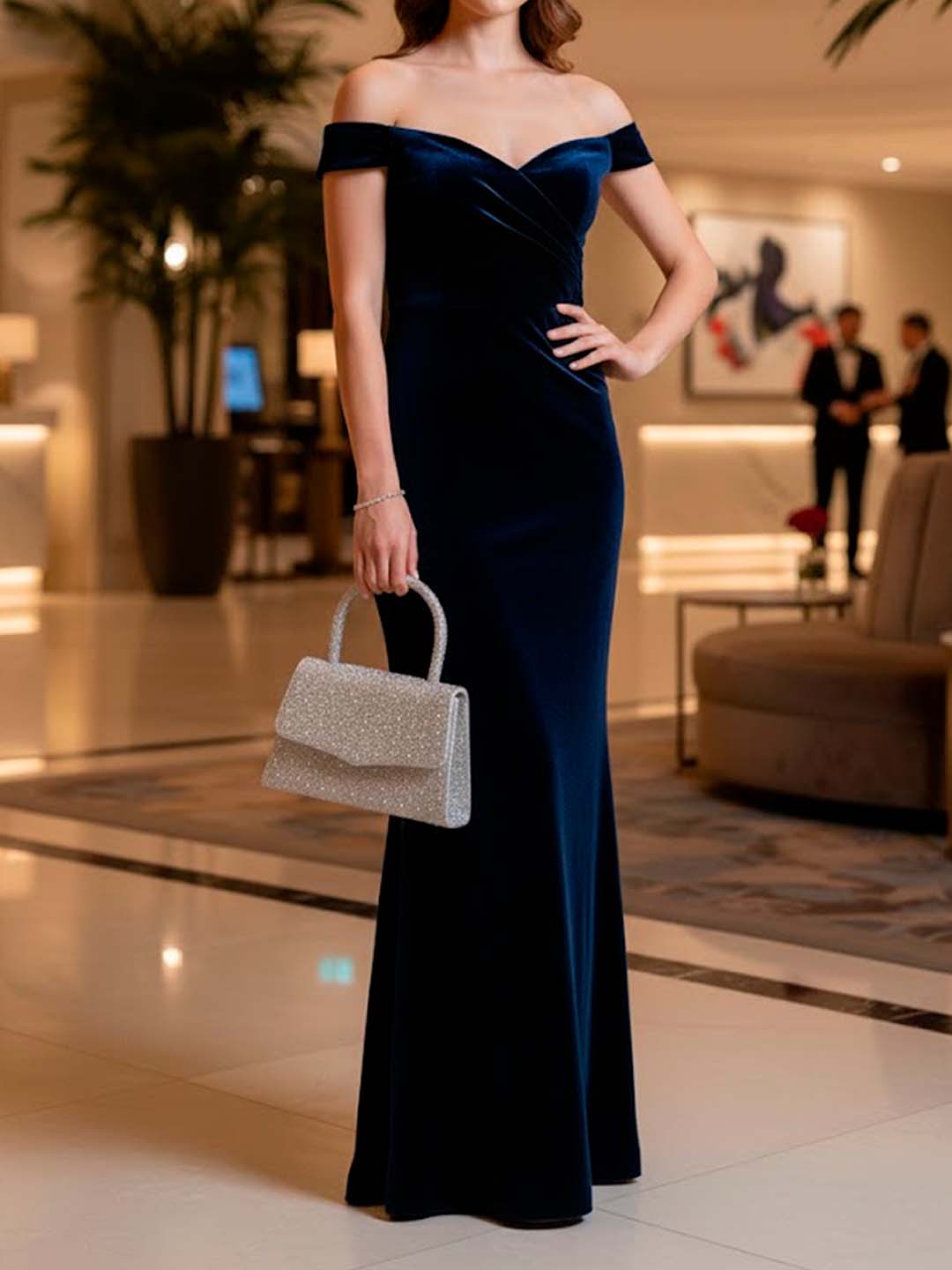 Luckcus Crystal Cascade Mini Clutch