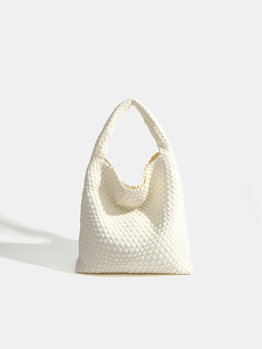 Luckcus Mini Woven Hobo Handheld Mini Bag in Effortless Drape