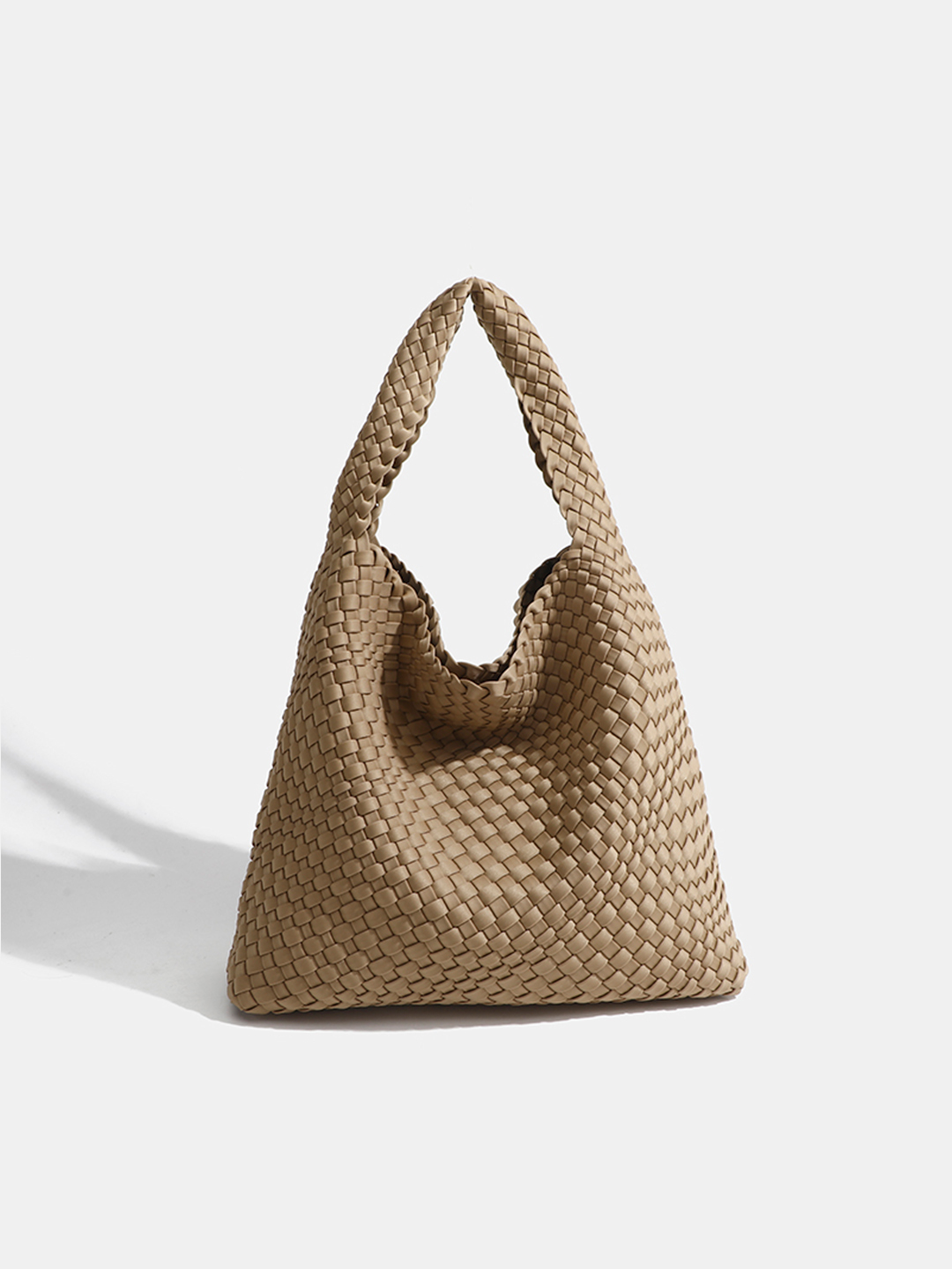Luckcus Mini Woven Hobo Handheld Mini Bag in Effortless Drape