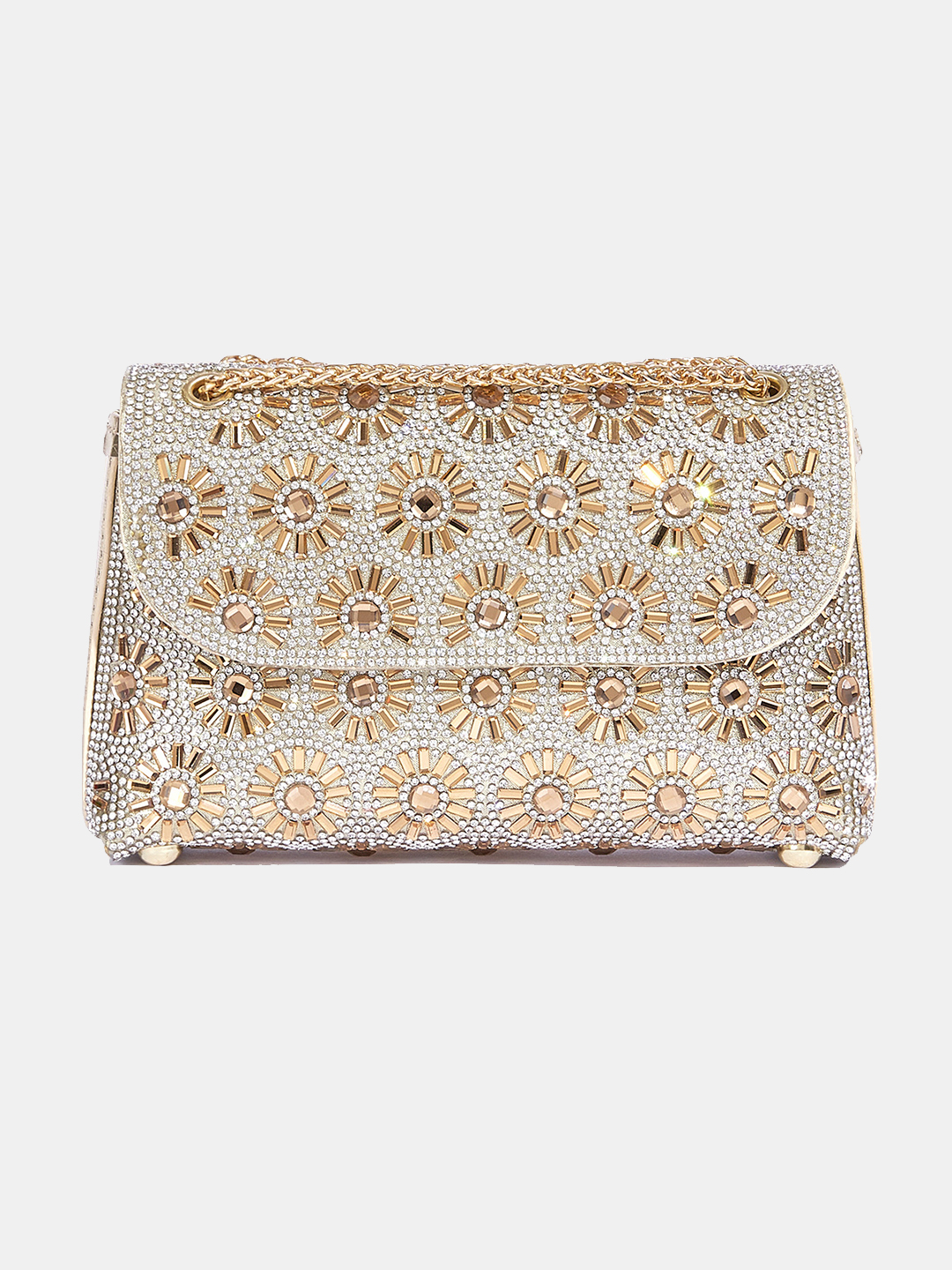 Luckcus Infinite Shine Floral Galaxy Chain Clutch 