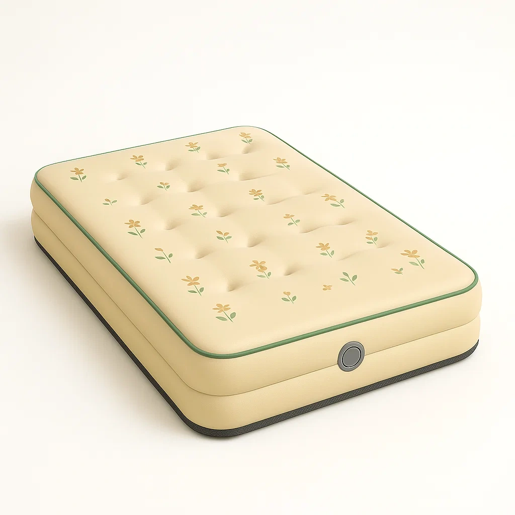 Colchón de aire para exterior floral PVC amarillo