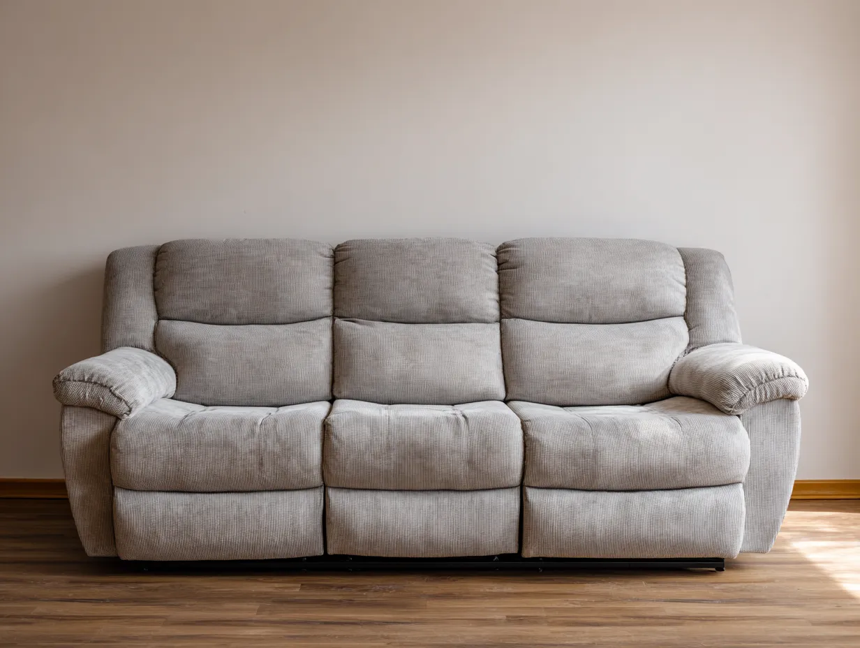 Sofá de 3 plazas en tela gris claro 210x95x100 cm - diseño moderno y confortable