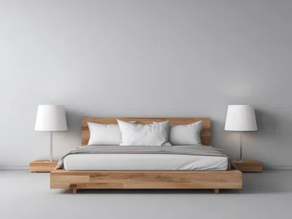 Cama doble de roble macizo 200x160x95 cm - diseño moderno con cabecero integrado