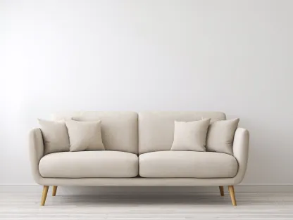 Sofá 2 plazas de tela 150x85x87 cm - beige - con patas de madera de estilo moderno