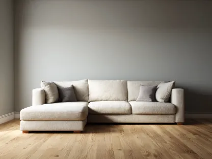 Sofá rinconera en tela beige 280x190x90 cm - estilo moderno y confortable