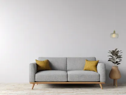 Sofá de 2 plazas tapizado en tela gris 150x85x80 cm - estructura de madera - estilo minimalista - listo para usar