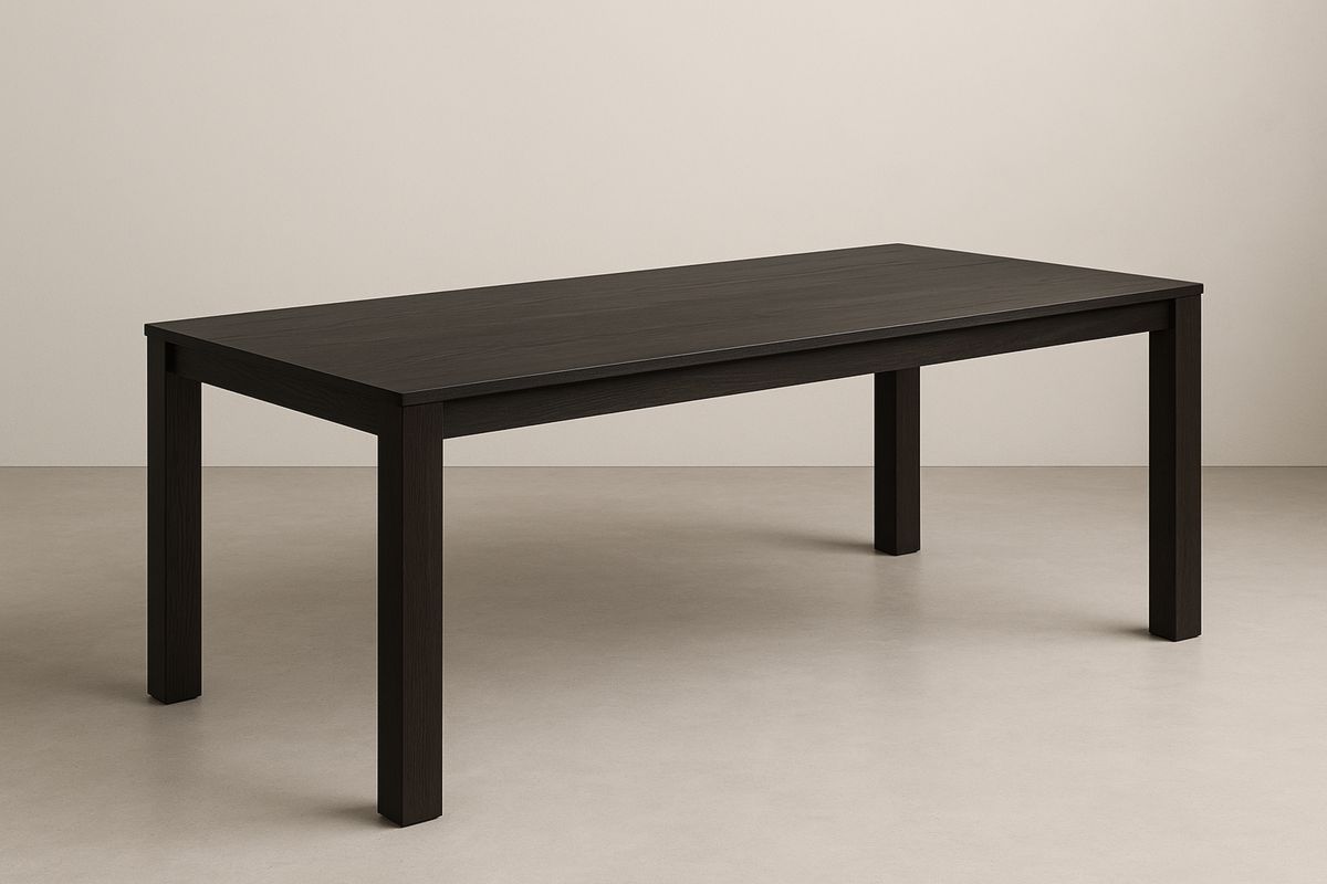 Holztisch rechteckig 200x90x75cm dunkelbraun